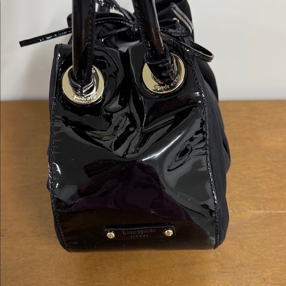 Kate Spade Black Gathered Handbag with Circular Handles - Picture 4 of 7